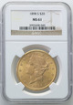 USA 20 dolarów 1898 S San Francisco NGC MS61