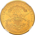 USA 20 dolarów 1904 NGC MS62