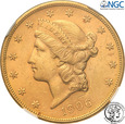 USA 20 dolarów 1906 S San Francisco NGC MS62