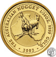 Australia 5 dolarów 2002 kangury 1/20 uncji złota st.L
