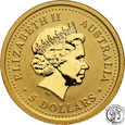 Australia 5 dolarów 2002 kangury 1/20 uncji złota st.L