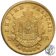 Francja 20 franków 1866 BB Strasbourg Napoleon III st.2