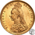 Wielka Brytania Victoria suweren 1889 st.2+