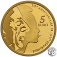 Francja 5 Euro 2008 Republika - 50 lat 1/25 uncji złota st.L