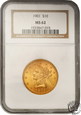 USA 10 dolarów 1901 Philadelphia NGC MS62