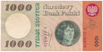 Banknot 1000 złotych 1965 Kopernik seria F st. 2+