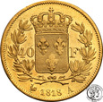 Francja Ludwik XVIII 1814-1824 40 franków 1818 A Paryż st.2-