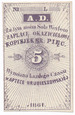 Hrubieszów Apteka bon 5 kopiejek 1861 srebrem UNC-