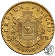 Francja 20 franków 1868 A Paryż Napoleon III st.1