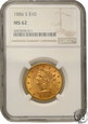 USA 10 dolarów 1886 S San Francisco NGC MS62