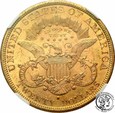 USA 20 dolarów 1877 San Francisco NGC MS61