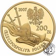 Polska III RP 200 złotych 2007 Rycerz Ciężkozbrojny st.L