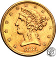 USA 5 dolarów 1881 San Fransisco st.1-