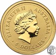 Australia 5 dolarów 2002 Rok KONIA Au.999 st.1