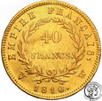 Francja Napoleon I 40 franków 1810 W (Lille) st.3+