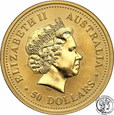 Australia 50 dolarów 2006 kangur 1/2 uncji złota st.1