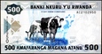 RWANDA 500 Franków z 2013 roku stan bankowy UNC