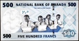 RWANDA 500 Franków z 2013 roku stan bankowy UNC