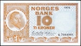 NORWEGIA 10 Koron z 1972 roku stan bankowy UNC