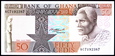 GHANA 50 Cedis 1980 rok stan bankowy UNC