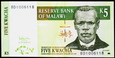 MALAWI 5 KWACHA 2005 ROK stan bankowy UNC