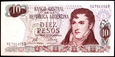 ARGENTYNA 10 PESOS 1976 ROK STAN BANKOWY UNC