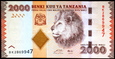TANZANIA 2000 SZYLINGÓW 2010 ROK stan bankowy UNC