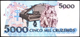 BRAZYLIA 5000 CRUZEIROS 1993 ROK STAN BANKOWY UNC