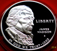 USA 1 DOLAR JAMES MADISON 1993 ROK W  SREBRZE