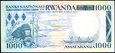 RWANDA 1000 Franków z 1988 roku stan bankowy UNC