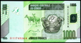 KONGO 1000 Franków 2005 rok stan bankowy UNC