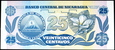 NIKARAGUA 25 CORDOBA 1991 ROK STAN BANKOWY UNC