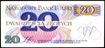 20 Złotych z 1982 roku seria H stan pierwszy bankowy UNC - PRL  