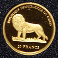 Kongo 20 franków 2003 - 25 lecie pontyfikatu Jana Pawła II