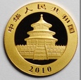 100 yuan - PANDA 2010 Chiny 1/4 Oz. Au999