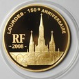 Francja - 50 euro - Lourdes - Jan Paweł II - 2008