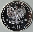 100 + 200 zł Jan Paweł II 1986 - stempel zwykły