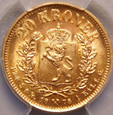 20 koron Norwegia - OSCAR II - 1878 PCGS MS65