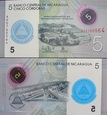Banknot 5 cordobas 2019 (Nikaragua) - polimer