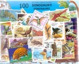 Zestaw 100 znaczków pocztowych - DINOZAURY