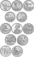 25 cent (2022 - 2024) - Kobiety USA komplet 12 monet Mennica Denver