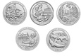 Parki USA - komplet monet z 2017 roku