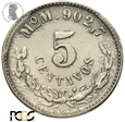 PGNUM - Meksyk 5 centavos 1905 Mo M. PCGS MS 64