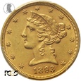 PGNUM - USA 5 dolarów 1893, Filadelfia. PCGS AU 55