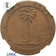 PGNUM - Liberia 1 cent 1862. NGC MS 62BN
