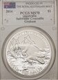 PGNUM - Australia 1 dolar 2014 - krokodyl słonowodny - PCGS MS70