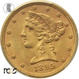 PGNUM - USA 5 dolarów 1895, Filadelfia. PCGS MS 63+