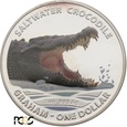 PGNUM - Australia 1 dolar 2014 - krokodyl słonowodny kolor. PCGS MS69