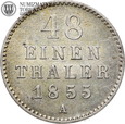 Niemcy, Mecklenburg - Strelitz, 1/48 talara, 1855 rok
