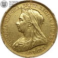 Anglia, 5 funtów, 1893 rok, złoto